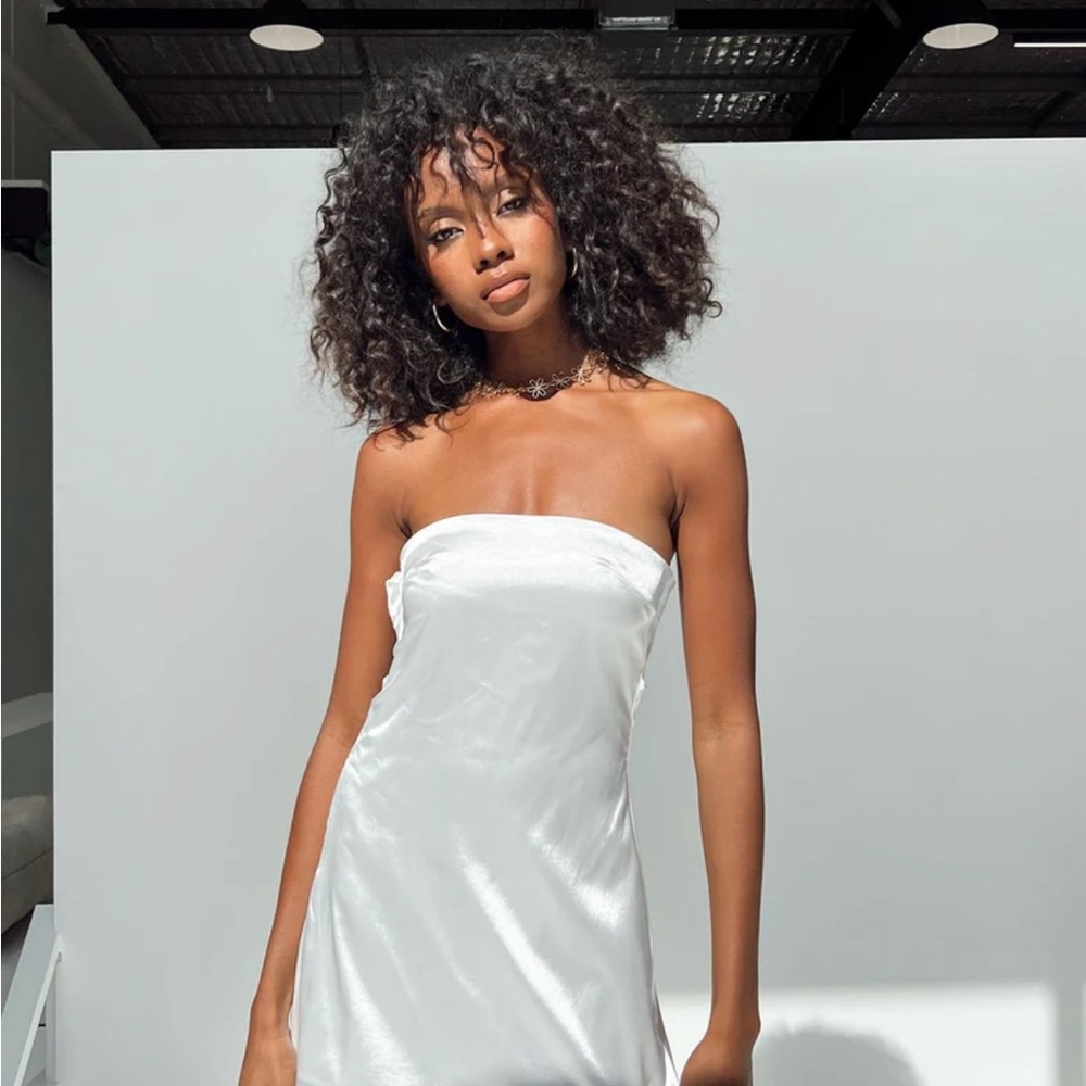 Princess Polly White Strapless Dress
